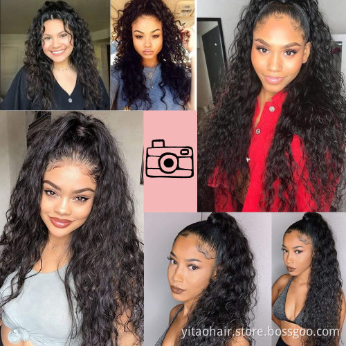 Curly Ponytail Hair 22 Inch Long Body Wave Ponytail hair Extension Synthetic Wrap Around Drawstring Hair with 2 Clips